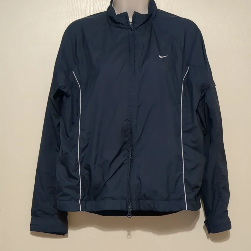 Vintage Nike navy blue Windbreaker kids Jacket  size Medium 8-10